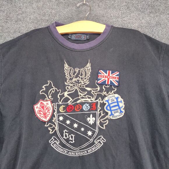 COOGI Australia Men's MCMLXIX T-Shirt Black XL Short Sleeve Embroidered Logo - Picture 3 of 14